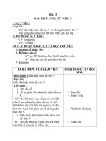 Giáo án Toán 4 chương 3 bài 1: Dấu hiệu chia hết cho 9