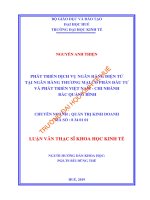 Phát triển dịch vụ ngân hàng điện tử tại ngân hàng thương mại cổ phần đầu tư và phát triển việt nam chi nhánh bắc quảng bình 