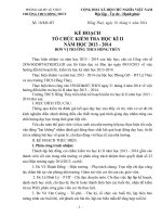 Kế hoạch kiểm tra học kì 2 thcs 