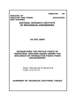 Nghiên cứu động lực các tay máy công nghiệp chịu tương tác lực từ môi trường tt tiếng anh 
