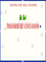 Bài giảng Toán 4 chương 5 bài 1: Tìm 2 số khi biết hiệu và tỉ của 2 số đó