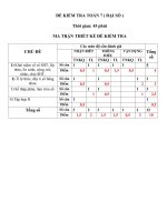 Ma trận đề kiểm tra toán 7 chuẩn kĩ năng kiến thức 