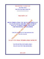 HOÀN THIỆN CÔNG TÁC QUẢN TRỊ NHÂN LỰC TẠI NGÂN HÀNG THƯƠNG MẠI CỔ PHẦN ĐẦU TƯ VÀ PHÁT TRIỂN VIỆT NAM CHI NHÁNH BẮC QUẢNG BÌNH