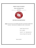 STATUS OF LOAN AND CREDIT GRANTING ACTIVITIES IN OPERATION CENTER – THE MILITARY COMMERCIAL JOINT- STOCK BANK