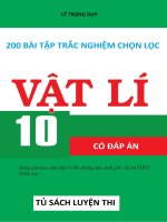 200 câu trắc nghiệm vật lý 10 