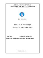 Một số giải pháp nhằm hoàn thiện công tác kế toán thanh toán với người mua, người bán tại công ty cổ phần tiếp vận AVINA chi nhánh tại hải phòng 