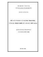 Hồi ký văn học của đặng thai mai, vũ ngọc phan nhìn từ góc độ thể loại 