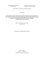 Điều tra, đánh giá một số đặc điểm lâm học và tăng trưởng làm cơ sở phát triển loài giổi nhung (parachichelia braianensis dandy) theo hướng kinh doanh gỗ lớn ở kon hà nừng, tây nguyên tt 