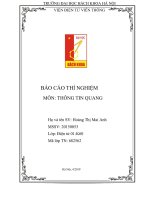 Báo cáo thí nghiệm môn thông tin quang