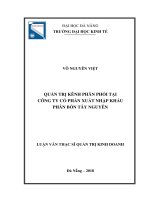 Quản trị kênh phân phối tại công ty cổ phần xuất nhập khẩu phân bón tây nguyên 