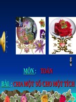 Bài giảng Toán 4 chương 2 bài 3: Chia một số cho một tích