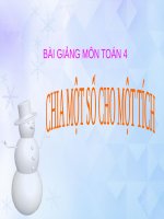 Bài giảng Toán 4 chương 2 bài 3: Chia một số cho một tích