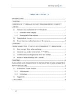 Improving effectiveness in online marketing strategy of VTV Broadcom