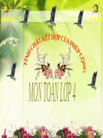 Bài giảng Toán 4 chương 2 bài 1: Tính chất kết hợp của phép cộng