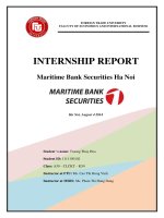 INTERNSHIP REPORT Maritime Bank Securities Ha Noi