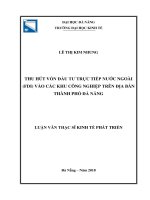Thu hút vốn đầu tư trực tiếp nước ngoài (FDI) vào các khu công nghiệp trên địa bàn thành phố đà nẵng 