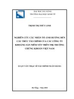 Nghiên cứu các nhân tố ảnh hưởng đến cấu trúc tài chính của các công ty ngành khoáng sản niêm yết trên thị trường chứng khoán việt nam 