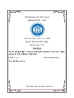 Phân tích thực trạng nhượng quyền thương hiệu của cà phê trung nguyên