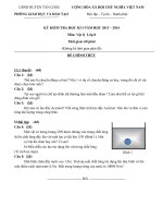 Đề kiểm tra vật lí 8 học kì 1 d 