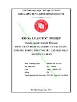 Phát triển dịch vụ logistics tại thành phố Hải Phòng đáp ứng yêu cầu hội nhập logistics ASEAN