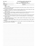 Đề kiểm tra học kì 1 môn vật lí 8 