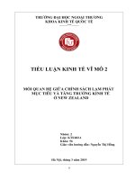 Mối quan hệ giữa lạm phát mục tiêu và tăng trưởng kinh tế ở new zealand