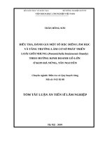 Điều tra, đánh giá một số đặc điểm lâm học và tăng trưởng làm cơ sở phát triển loài giổi nhung (parachichelia braianensis dandy) theo hướng kinh doanh gỗ lớn ở kon hà nừng, tây nguyên tt tiếng a 