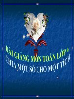 Bài giảng Toán 4 chương 2 bài 3: Chia một số cho một tích