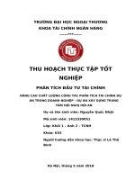 NÂNG CAO CHẤT LƯỢNG CÔNG TÁC PHÂN TÍCH TÀI CHÍNH DỰ ÁN TRONG DOANH NGHIỆP - DỰ ÁN XÂY DỰNG TRUNGTÂM HỘI NGHỊ HỘI AN