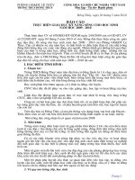 Báo cáo thực hiện công tác giáo dục đạo đức lối sống 2009  2010 