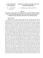 ĐỀ ÁN BẢO TỒN VHDT DAO