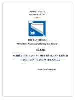 NGHIÊN CỨU HÀNH VI MUA HÀNG CỦA KHÁCH HÀNG TRÊN TRANG WEB LAZADA