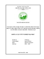 Ứng dụng công nghệ tin học và phương pháp toàn đạc điện tử thực hiện công tác thành lập bản đồ địa chính xã yên đĩnh   huyện chợ mới   tỉnh bắc kạn 