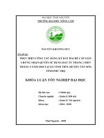 Thực hiện công tác đăng ký đất đai để cấp giấy chứng nhận quyền sử dụng đất từ tháng 3 đến tháng 5 năm 2018 tại xã vinh tiền, huyện tân sơn, tỉnh phú thọ 