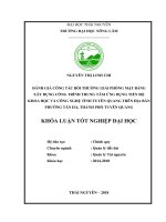 Đánh giá công tác bồi thường giải phóng mặt bằng xây dựng công trình trung tâm ứng dụng tiến bộ khoa học và công nghệ tỉnh tuyên quang trên địa bàn phường tân hà, thành phố tuyên quang 