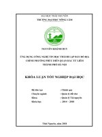 Ứng dụng công nghệ tin học thành lập bản đồ địa chính phường phúc diễn quận bắc từ liêm thành phố hà nội 