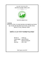 Đánh giá công tác bồi thường giải phóng mặt bằng dự án khu đô thị mới nam từ sơn, xã phù chẩn, thị xã từ sơn, tỉnh bắc ninh 