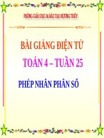 Bài giảng Toán 4 chương 4 bài 2: Phép nhân phân số