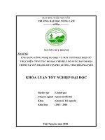 Ứng dụng công nghệ tin học và máy toàn đạc điện tử thực hiện công tác đo đạc chỉnh lý, bổ sung bản đồ địa chính xã yên trạch – huyện phú lương – tỉnh thái nguyên 