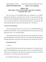 Báo cáo thực hiện công tác giáo dục đạo đức lối sống  2010   2011 