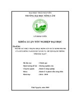 Đánh giá thực trạng hoạt động sản xuất kinh doanh của hợp tác xã đông nam dược, xã hà vị, huyện bạch thông, tỉnh bắc kạn 