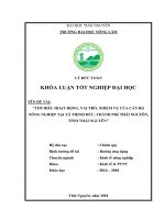 Tìm hiều hoạt động, vai trò, nhiệm vụ của cán bộ nông nghiệp xã thịnh đức, thành phố thái nguyên, tỉnh thái nguyên 