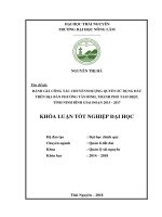 Đánh giá công tác chuyển nhượng quyền sử dụng đất tại phường tân bình thành phố tam điệp, tỉnh ninh bình giai đoạn 2015 – 2017 