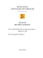 Thiết kế hệ thống chiết rót và đóng nắp sản phẩm sử dụng PLC s7 1200