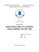 PHÂN TÍCH CÔNG TY cổ PHẦN HÀNG KHÔNG VIETJET AIR 