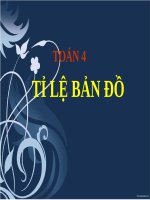 Bài giảng Toán 4 chương 5 bài 2: Tỉ lệ bản đồ