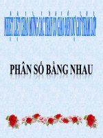 Bài giảng Toán 4 chương 4 bài 1: Phân số bằng nhau