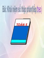 Bài giảng Toán 5 chương 2 bài 1: Khái niệm số thập phân