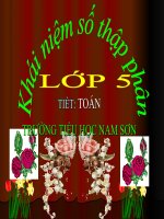 Bài giảng Toán 5 chương 2 bài 1: Khái niệm số thập phân