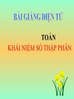 Bài giảng Toán 5 chương 2 bài 1: Khái niệm số thập phân
